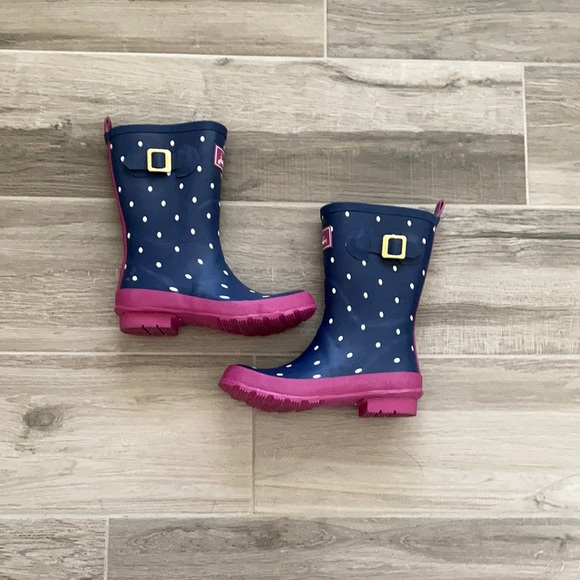 Joules Shoes - Joules 6 Molly Welly midi polka dot rain boots
